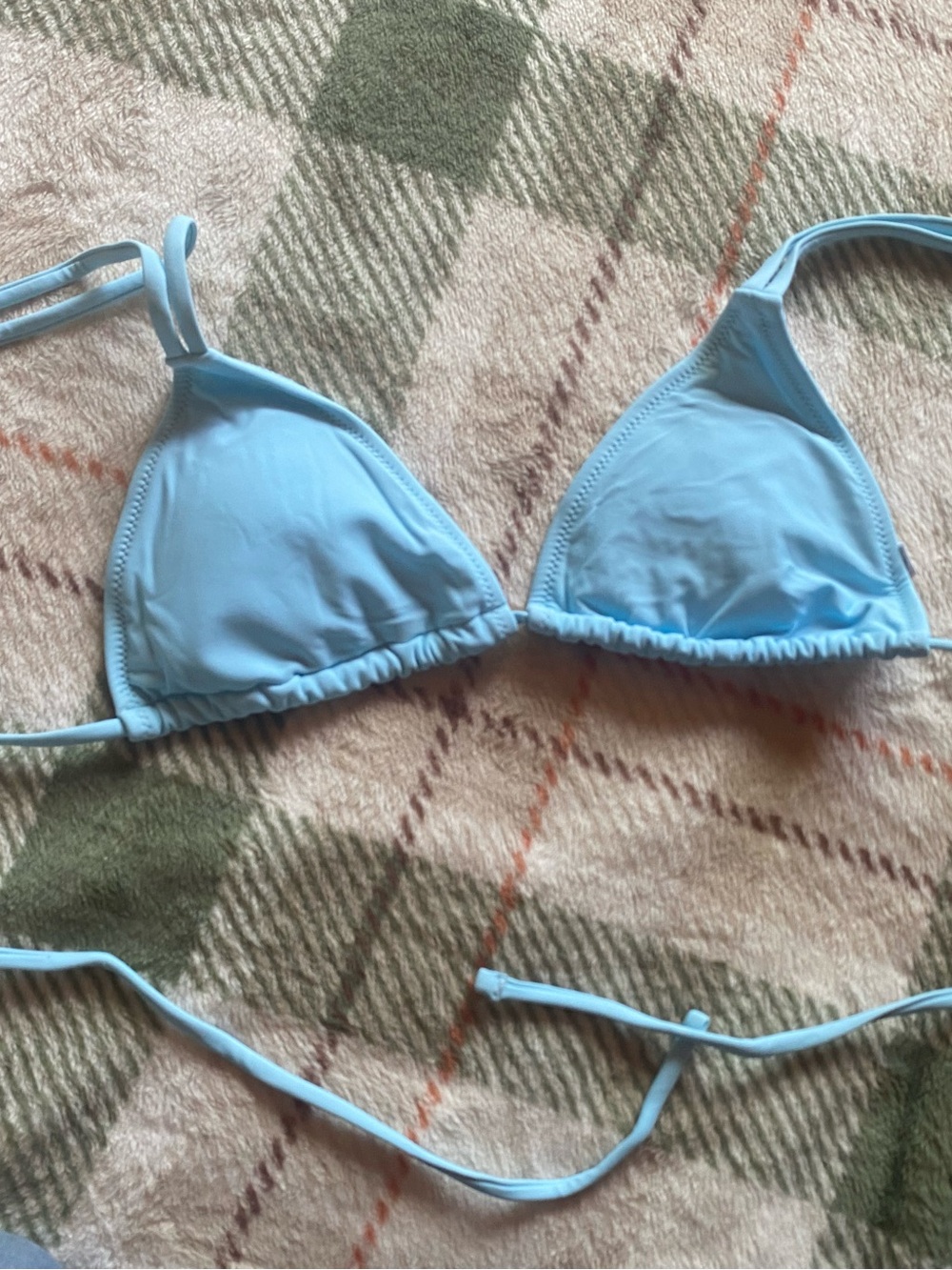 Light Blue Triangle Bikini Top – Women’s Classic Swim